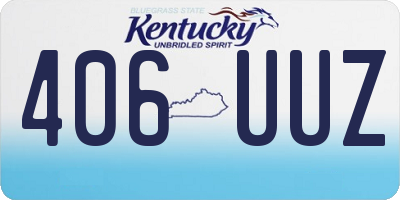 KY license plate 406UUZ
