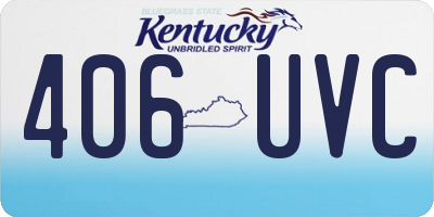 KY license plate 406UVC
