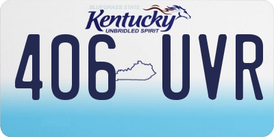 KY license plate 406UVR