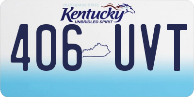 KY license plate 406UVT