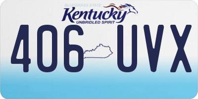 KY license plate 406UVX