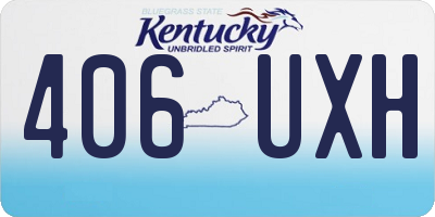 KY license plate 406UXH