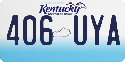 KY license plate 406UYA