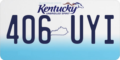 KY license plate 406UYI