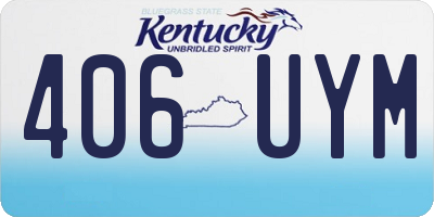 KY license plate 406UYM