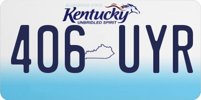 KY license plate 406UYR