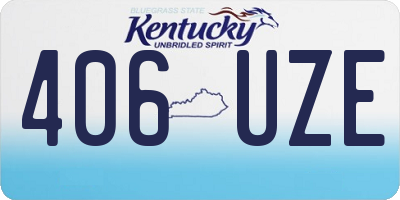 KY license plate 406UZE