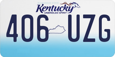 KY license plate 406UZG