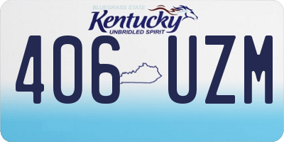 KY license plate 406UZM