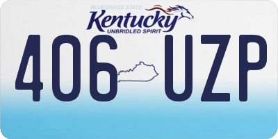 KY license plate 406UZP