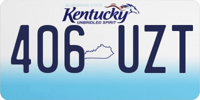 KY license plate 406UZT
