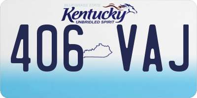 KY license plate 406VAJ
