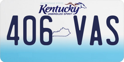 KY license plate 406VAS
