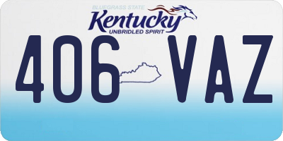 KY license plate 406VAZ