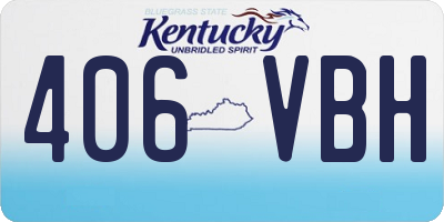 KY license plate 406VBH