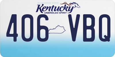 KY license plate 406VBQ