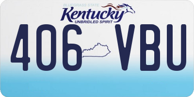 KY license plate 406VBU
