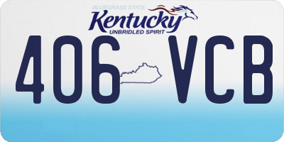 KY license plate 406VCB