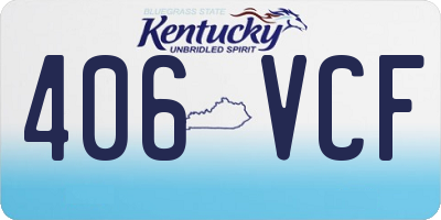 KY license plate 406VCF