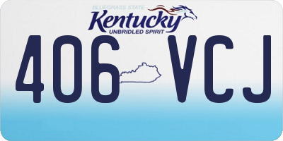 KY license plate 406VCJ