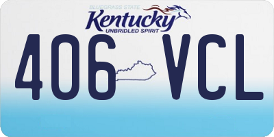 KY license plate 406VCL