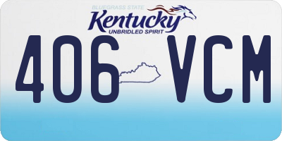 KY license plate 406VCM