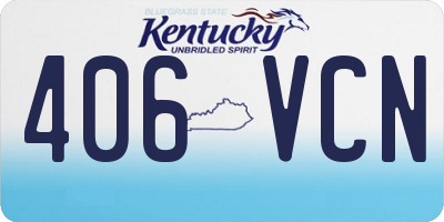 KY license plate 406VCN