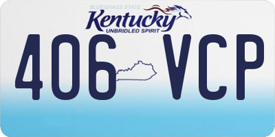 KY license plate 406VCP