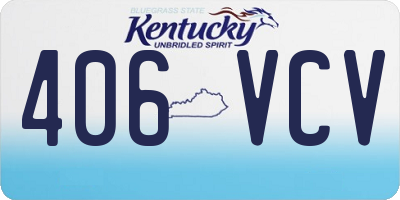 KY license plate 406VCV