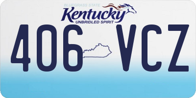 KY license plate 406VCZ
