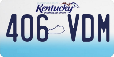 KY license plate 406VDM