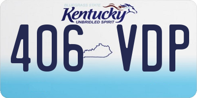 KY license plate 406VDP