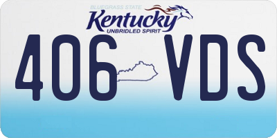 KY license plate 406VDS