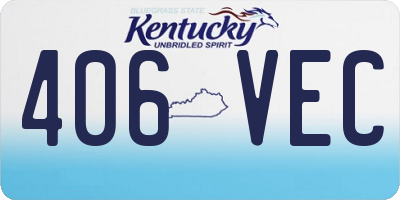 KY license plate 406VEC