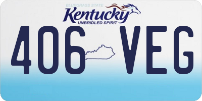 KY license plate 406VEG