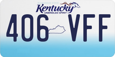KY license plate 406VFF