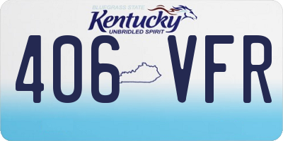 KY license plate 406VFR