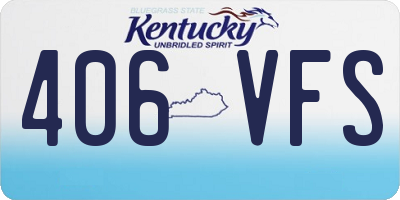 KY license plate 406VFS