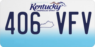 KY license plate 406VFV