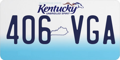 KY license plate 406VGA