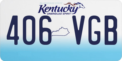 KY license plate 406VGB