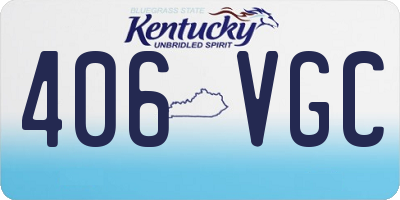 KY license plate 406VGC