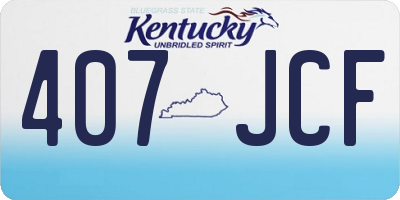 KY license plate 407JCF