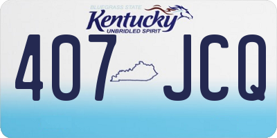 KY license plate 407JCQ