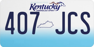 KY license plate 407JCS