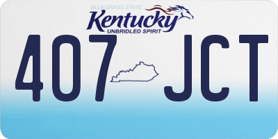 KY license plate 407JCT