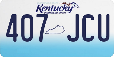 KY license plate 407JCU