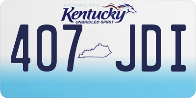 KY license plate 407JDI