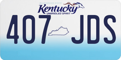 KY license plate 407JDS