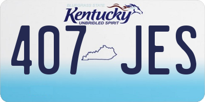 KY license plate 407JES